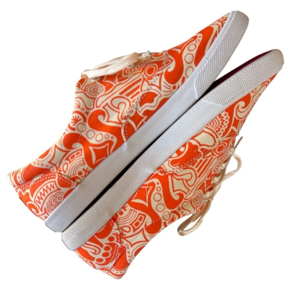 NWOT Bucketfeet Orange Sherbet canvas sneaker women’s size 9 artist designed - Picture 7 of 9